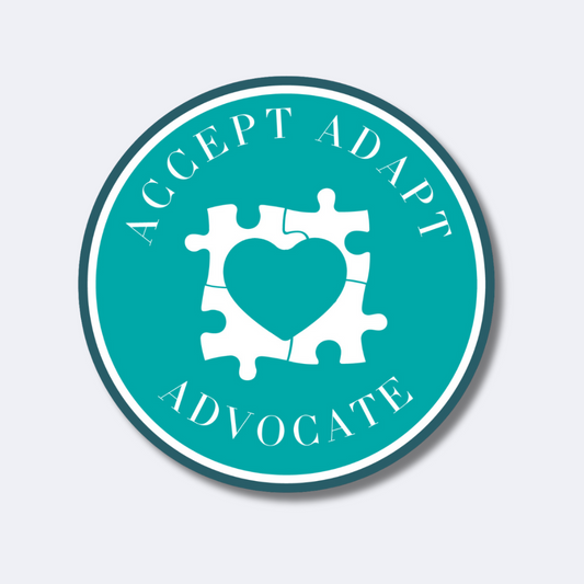 Accept Adapt Advocate Puzzle Piece Sticker