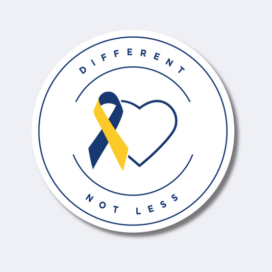 Different Not Less Down Syndrome Awareness Sticker
