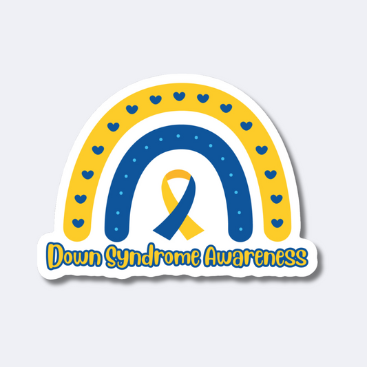 Down Syndrome Awareness Rainbow Sticker