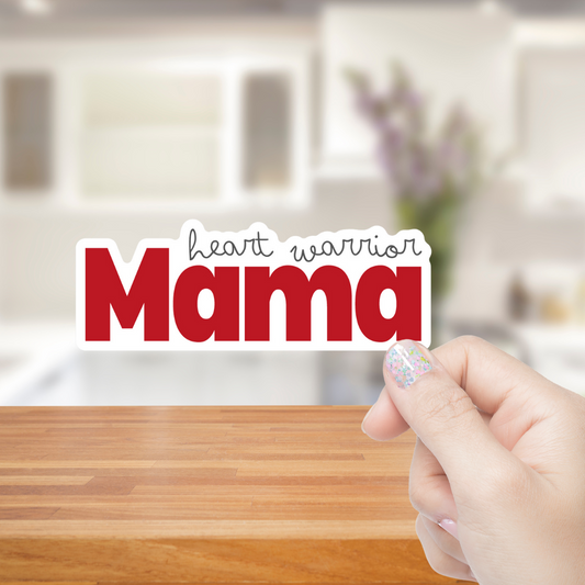 Heart Warrior Mama Sticker
