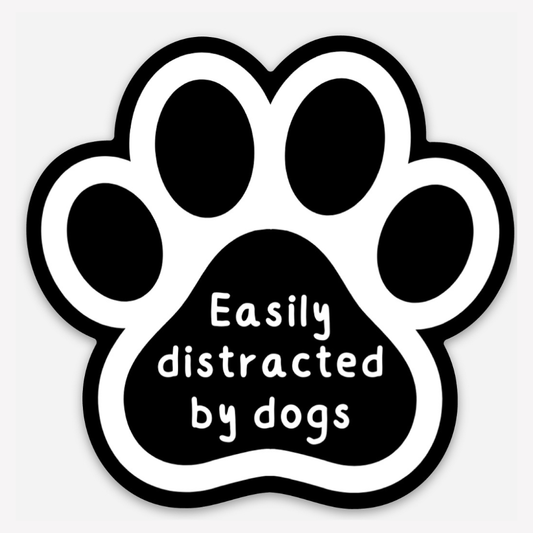 Easily Distracted by Dogs Sticker